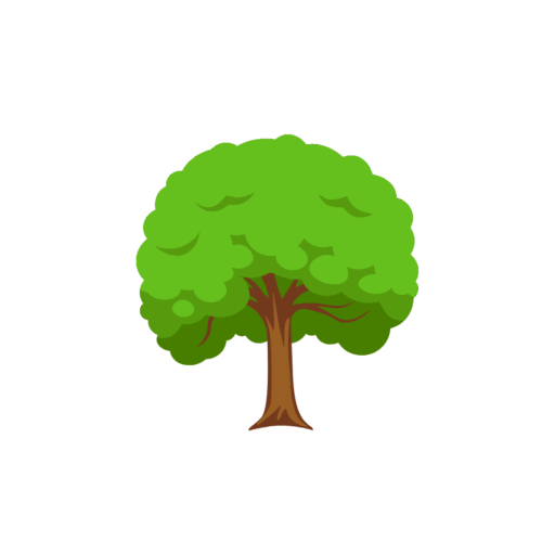 tree icon with light green leaves and a brown trunk