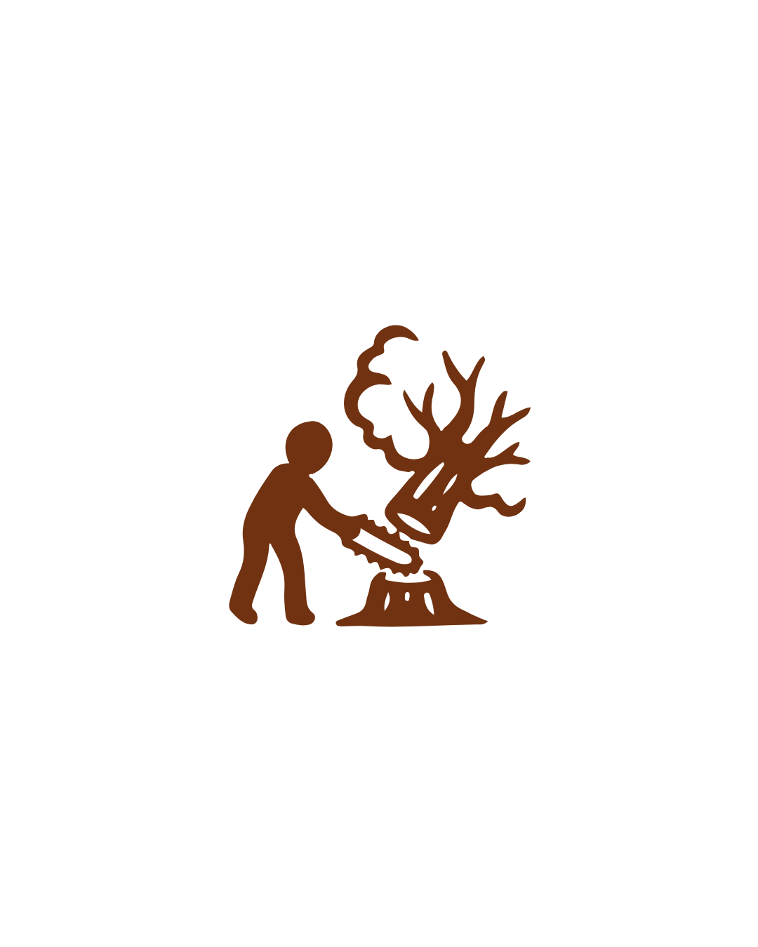 tree removal with chainsaw icon